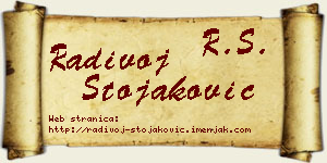 Radivoj Stojaković vizit kartica